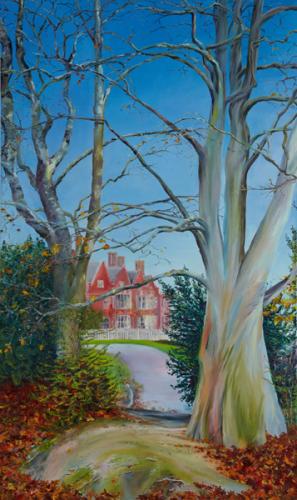 Marlston House, Oil on Canvas, 153cm x 92cm