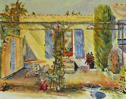 Garden in Eyguières. Oil on Board. 76 x 61cm