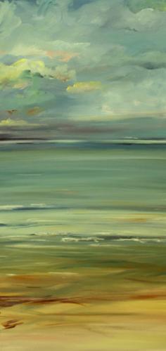 Morning Sea Scape. Oil on Canvas. 80 x 40 cm