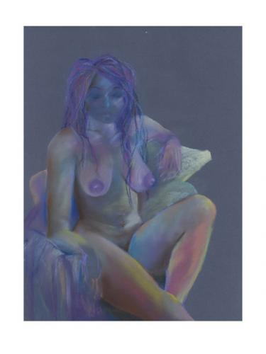 Billie, Chalk paper on Paper, 105cm x 85cm framed