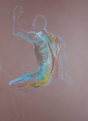 Hand up, Oil pastel 59cm x 84cm